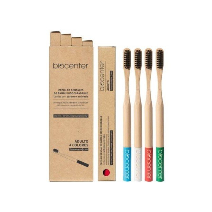 Raspall dents bambú carbó actiu BIOCENTER