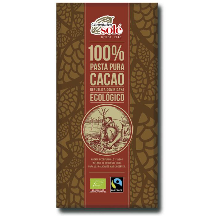 Xocolata negra 100% cacau 100g SOLÉ