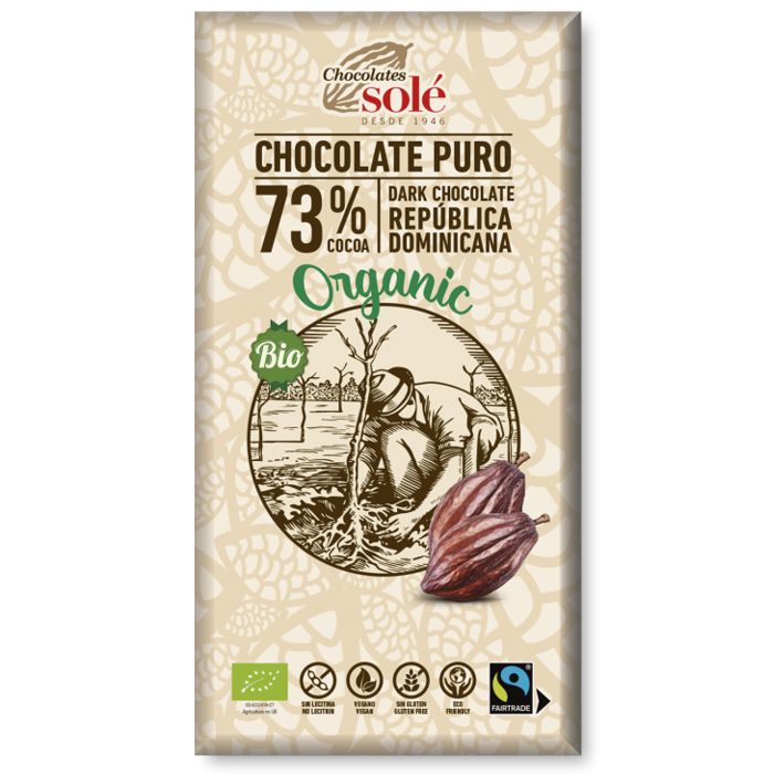 Xocolata negra 73% cacau 100g SOLÉ