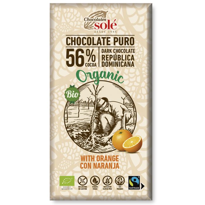 Xocolata negra amb taronja 100g SOLÉ