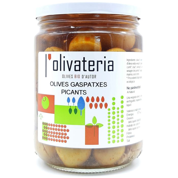 Olives GASPATXES PICANTS 435g OLIVATERIA