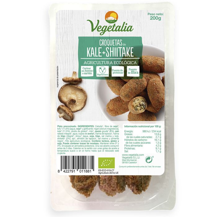 Croquetes kale-shiitake 200g VEGETALIA