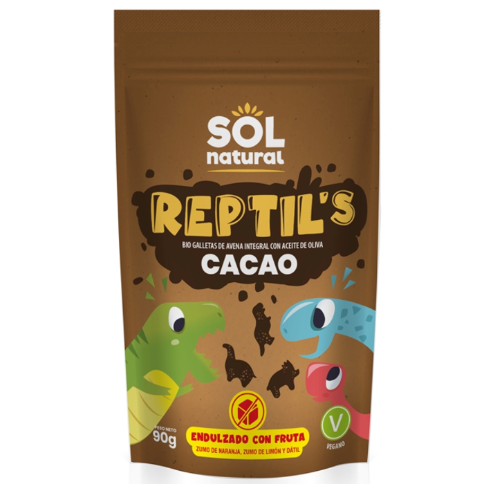 Galetes REPTIL's xocolata 90g SOL NATURAL