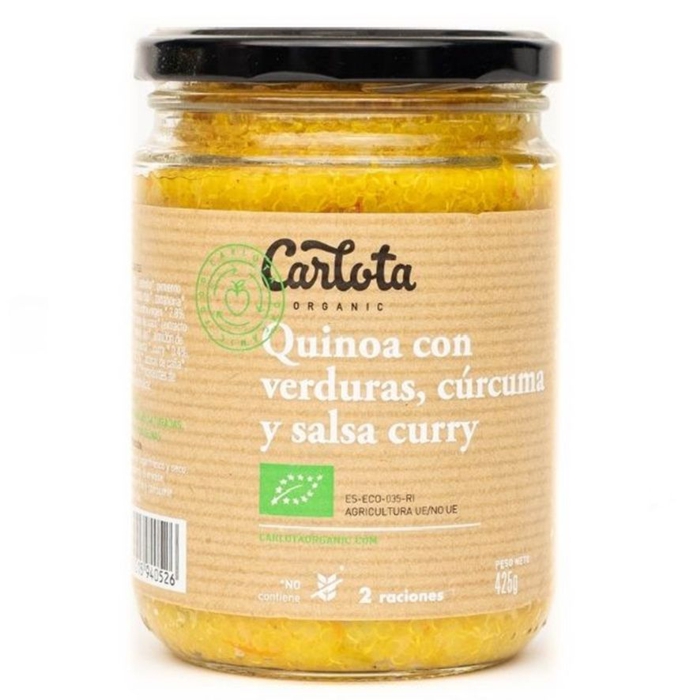 Quinoa, verdures... i salsa curri sense gluten 425g CARLOTA