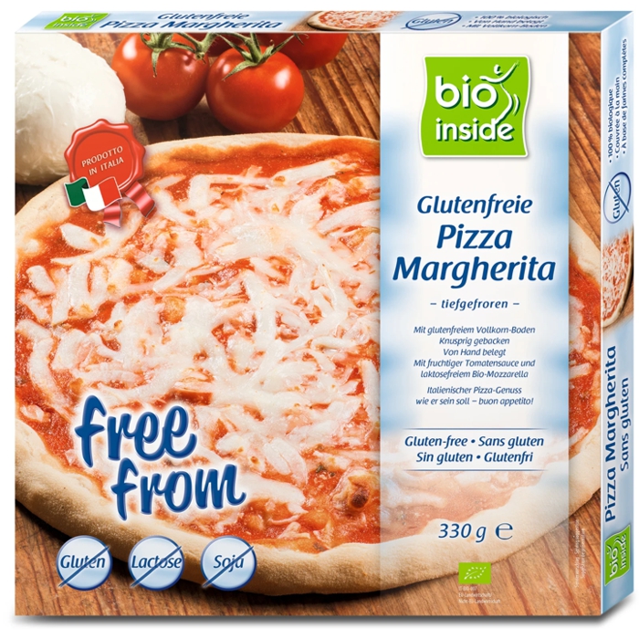 Pizza Margarita sense gluten 330g BIO INSIDE